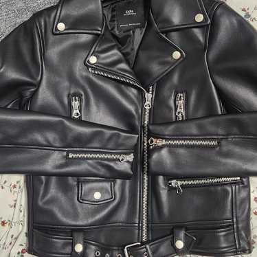 Zara Faux Oversized Leather Jacket