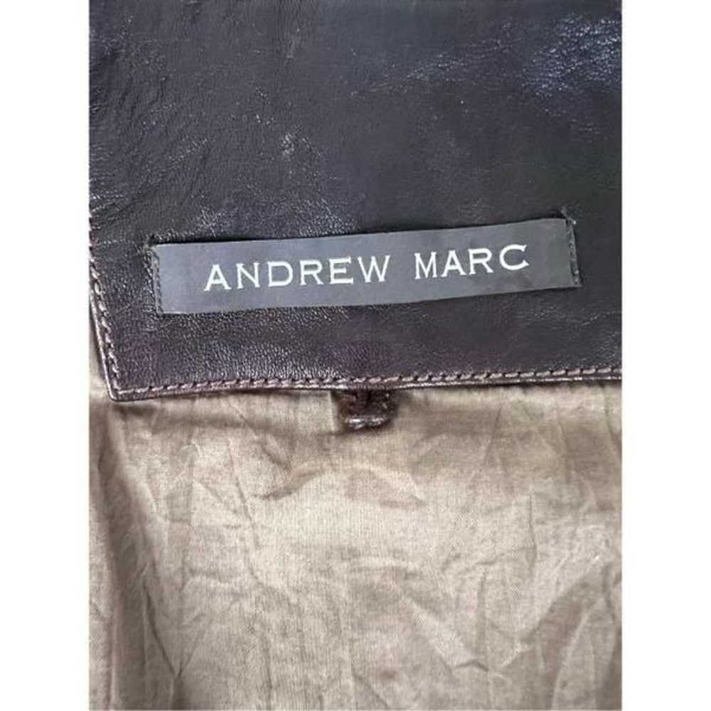 Andrew Marc 100% Leather Brown Moto Biker Grunge … - image 6