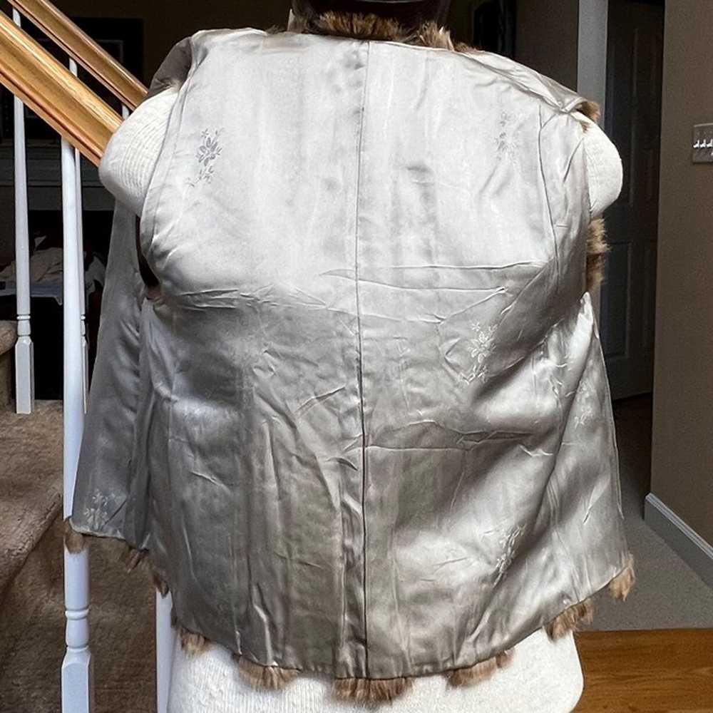 Fur and Leather Strip Vest Vintage 70's 80's Genu… - image 6