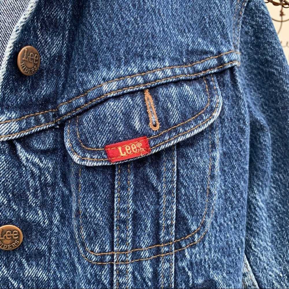 Vintage Lee denim jean trucker jacket Black Label - image 4
