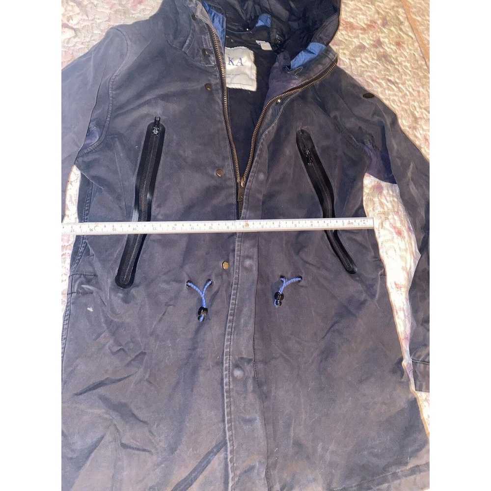 Scotch & Soda Blue Hooded Parka Jacket Removable … - image 6