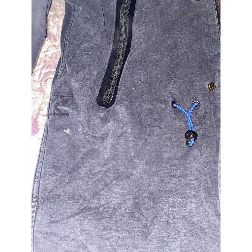 Scotch & Soda Blue Hooded Parka Jacket Removable … - image 7
