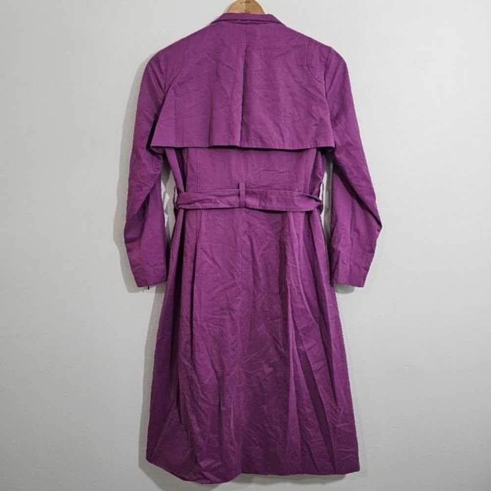 J. Peterman Purple Belted Trench Coat - image 2