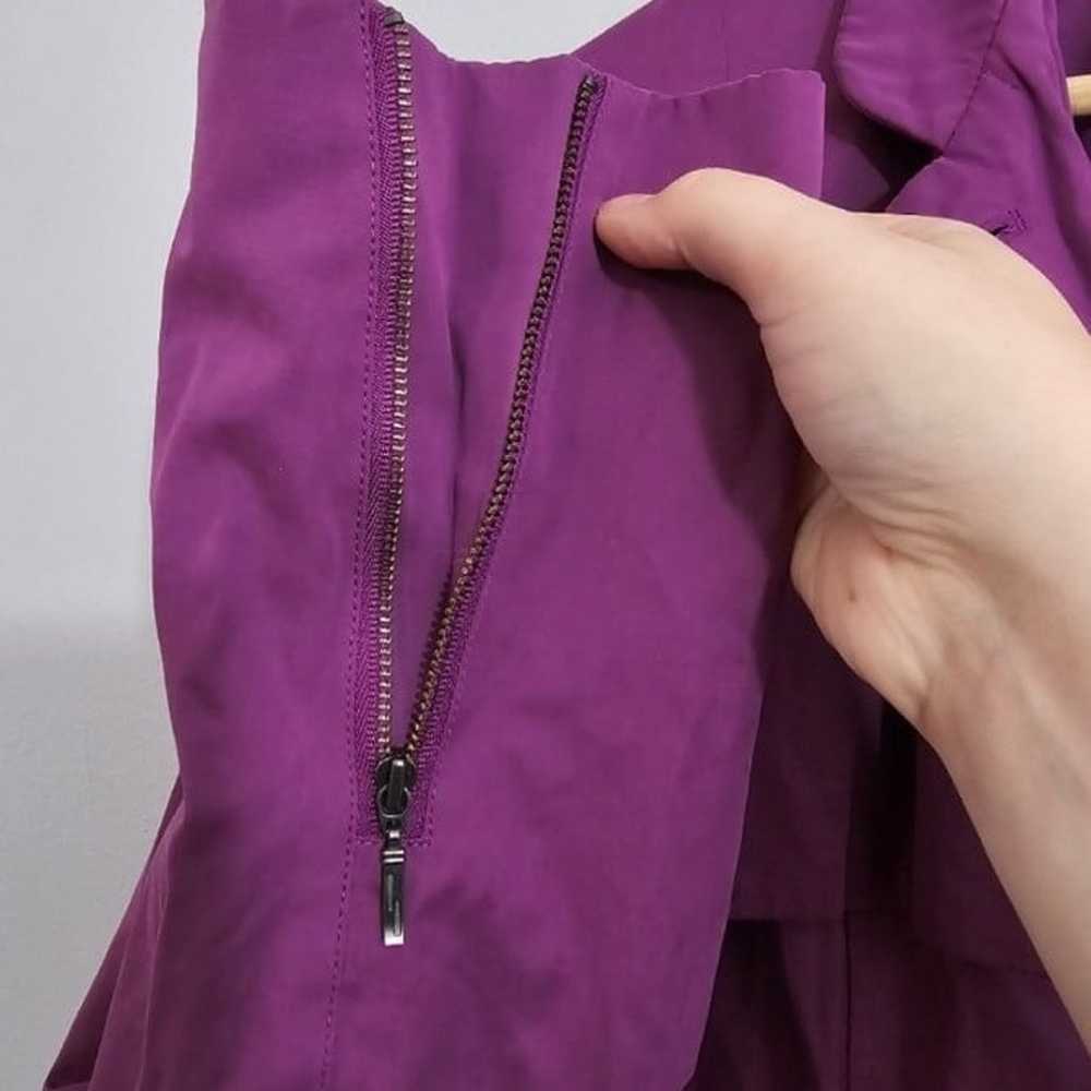 J. Peterman Purple Belted Trench Coat - image 4