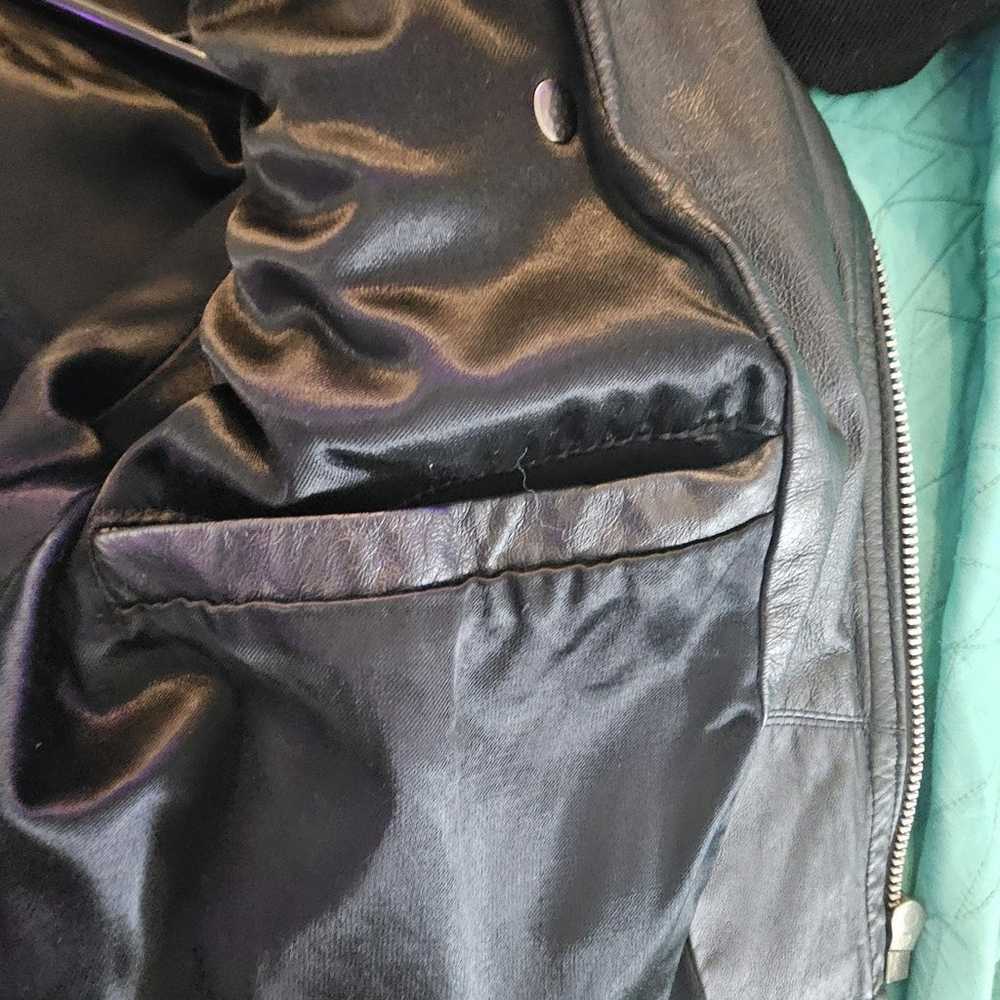 Vintage Women Leather Motorcycle Jacket Toronto S… - image 3