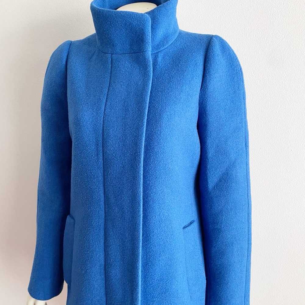 J.Crew Mercantile Cocoon Wool Peacoat Blue Size 4 - image 2