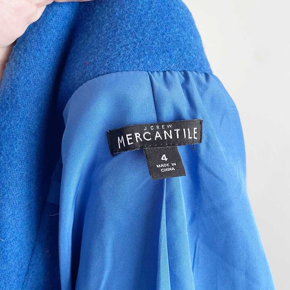 J.Crew Mercantile Cocoon Wool Peacoat Blue Size 4 - image 8