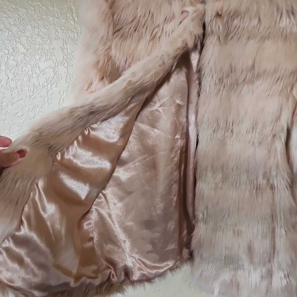 Live a Little faux fur coat blush color size S - image 2