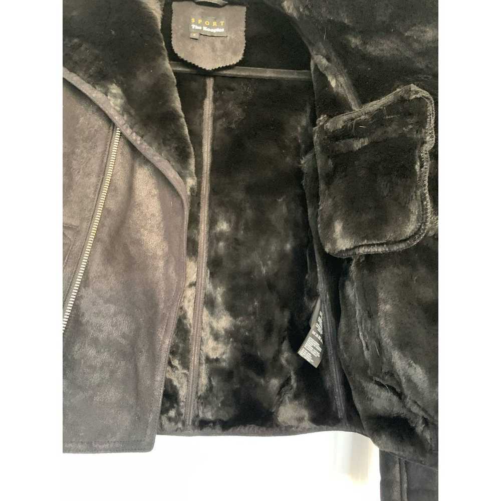 The Kooples Faux Fur/Suede Black Moto Jacket - image 10