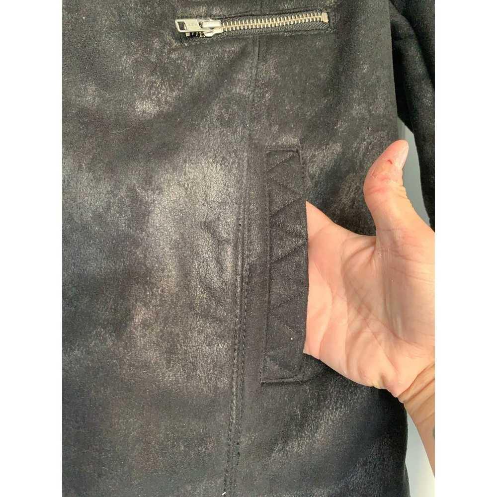 The Kooples Faux Fur/Suede Black Moto Jacket - image 5