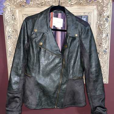 Anthropologie Faux Leather / Suede Moto Jacket