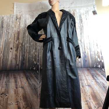 Atlantic Beach Leather Works Trench Coat Womens S… - image 1