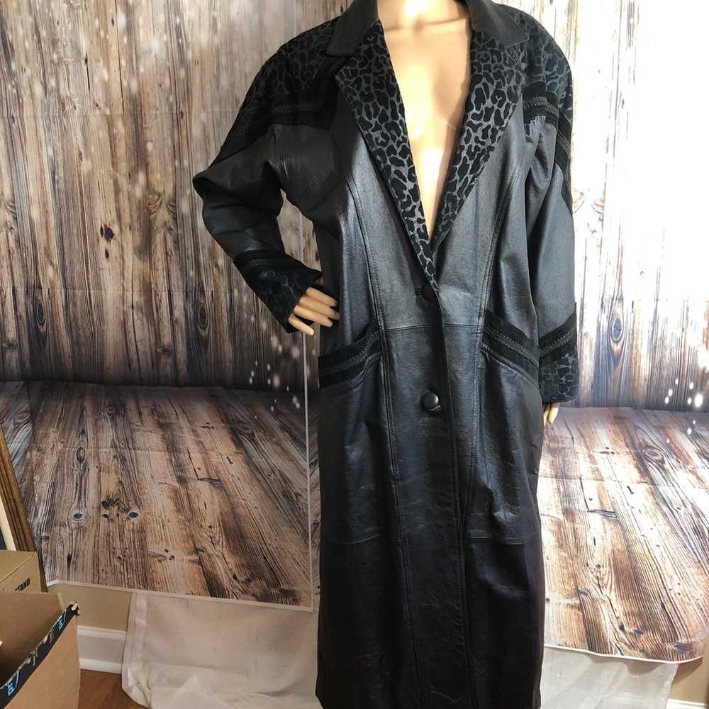 Atlantic Beach Leather Works Trench Coat Womens S… - image 4