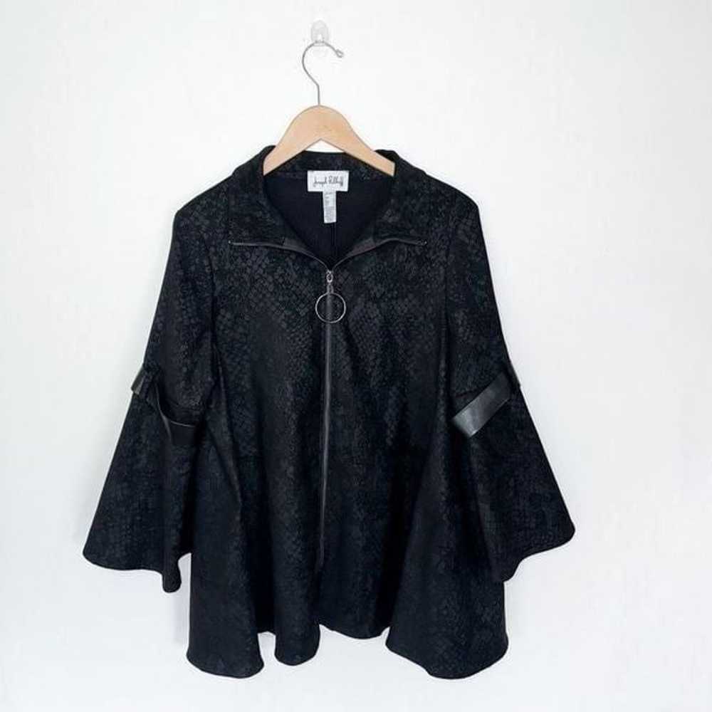 Joseph Ribkoff Women’s Bell Sleeve Black Textured… - image 1