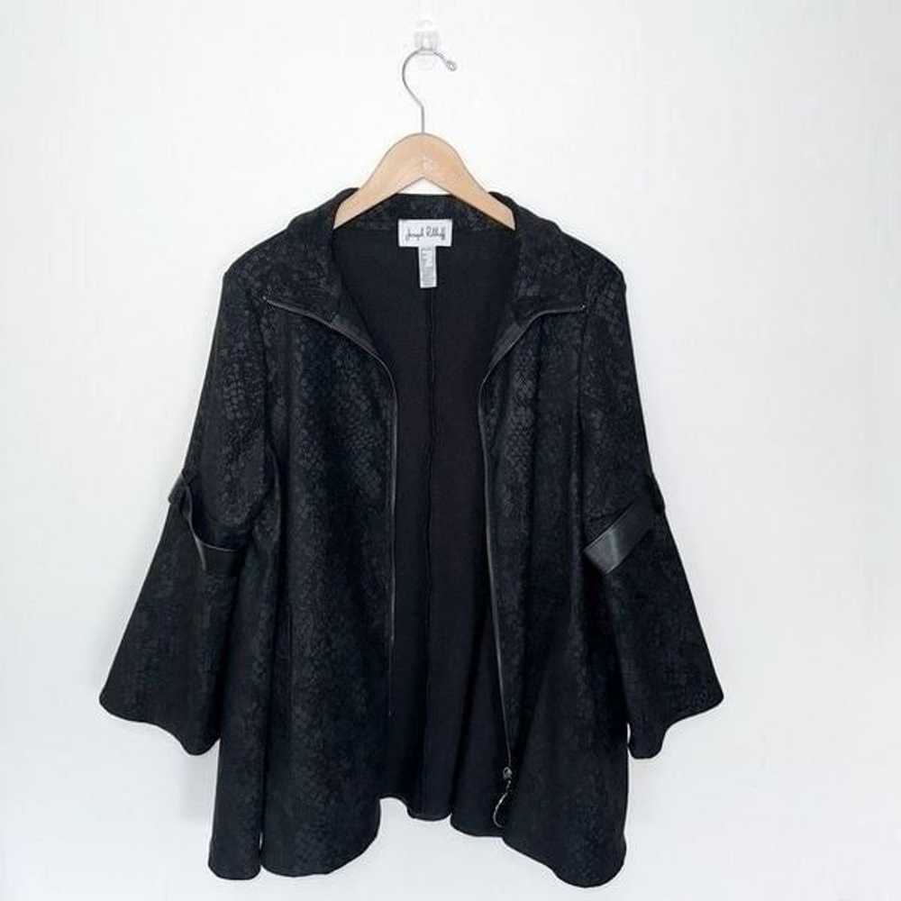 Joseph Ribkoff Women’s Bell Sleeve Black Textured… - image 2