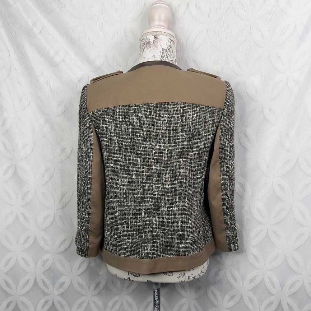 Elie Tahari Olive Green and Brown Textured Cotton… - image 4