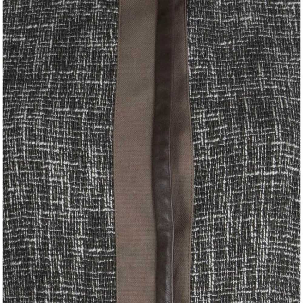 Elie Tahari Olive Green and Brown Textured Cotton… - image 7
