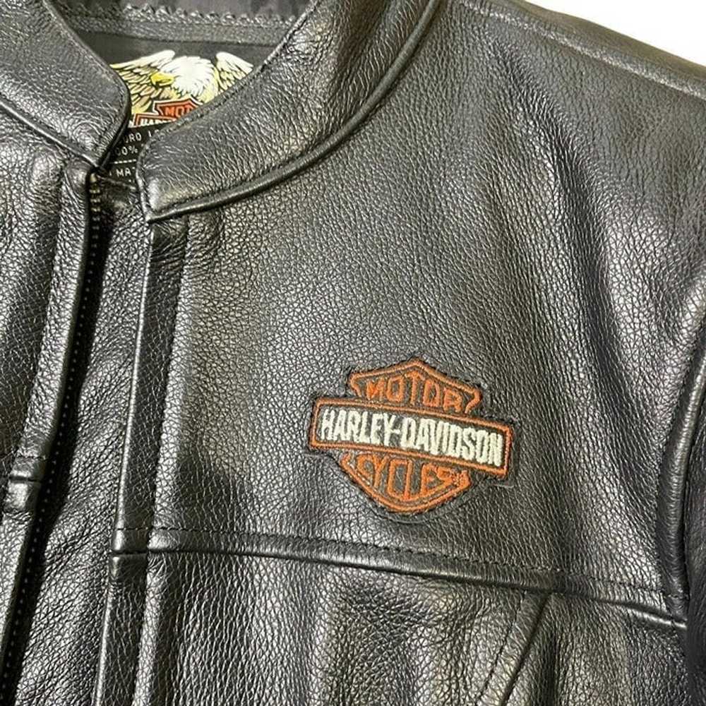 2006 Harley Davidson Riding Gear Moto Black Leath… - image 3