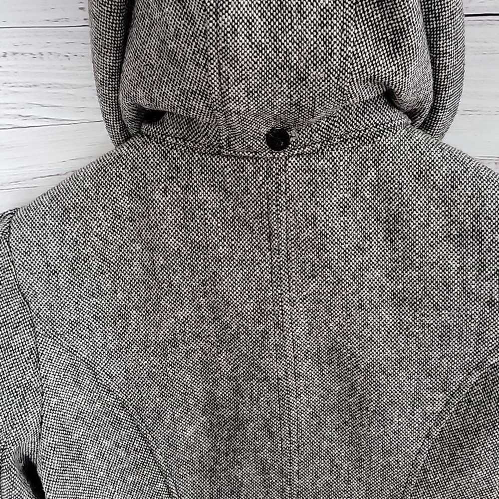 Guess Grey Heathered Wool Blend Textured Peacoat … - image 8