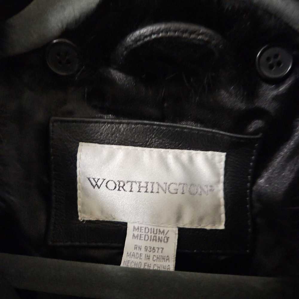 Worthington woven leather jacket size M - image 2