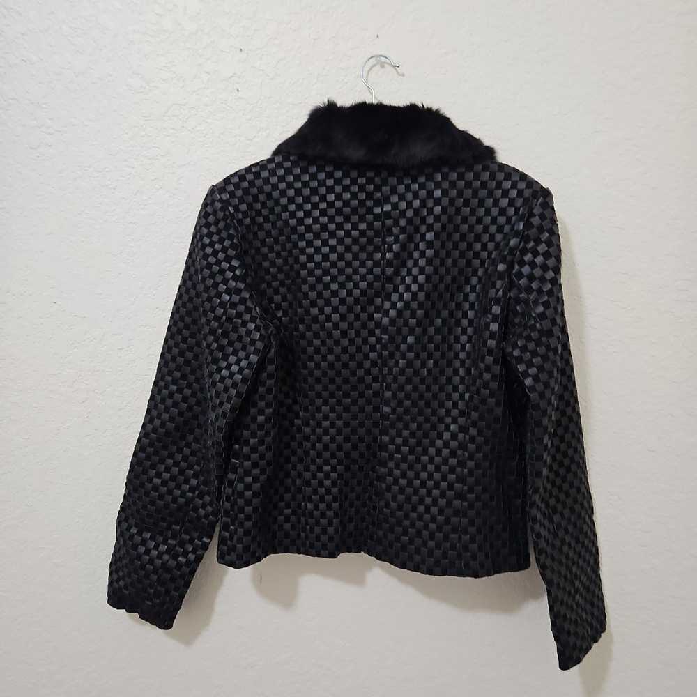 Worthington woven leather jacket size M - image 4
