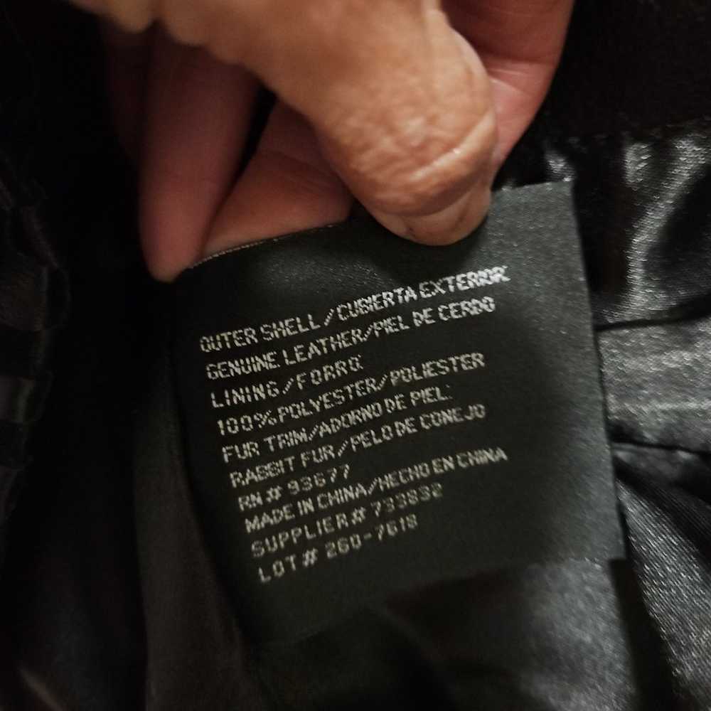 Worthington woven leather jacket size M - image 5