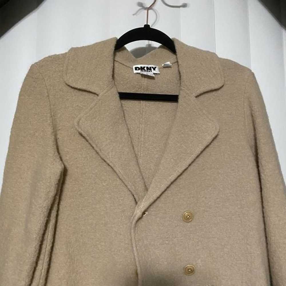 DKNY tan wool button coat - image 11