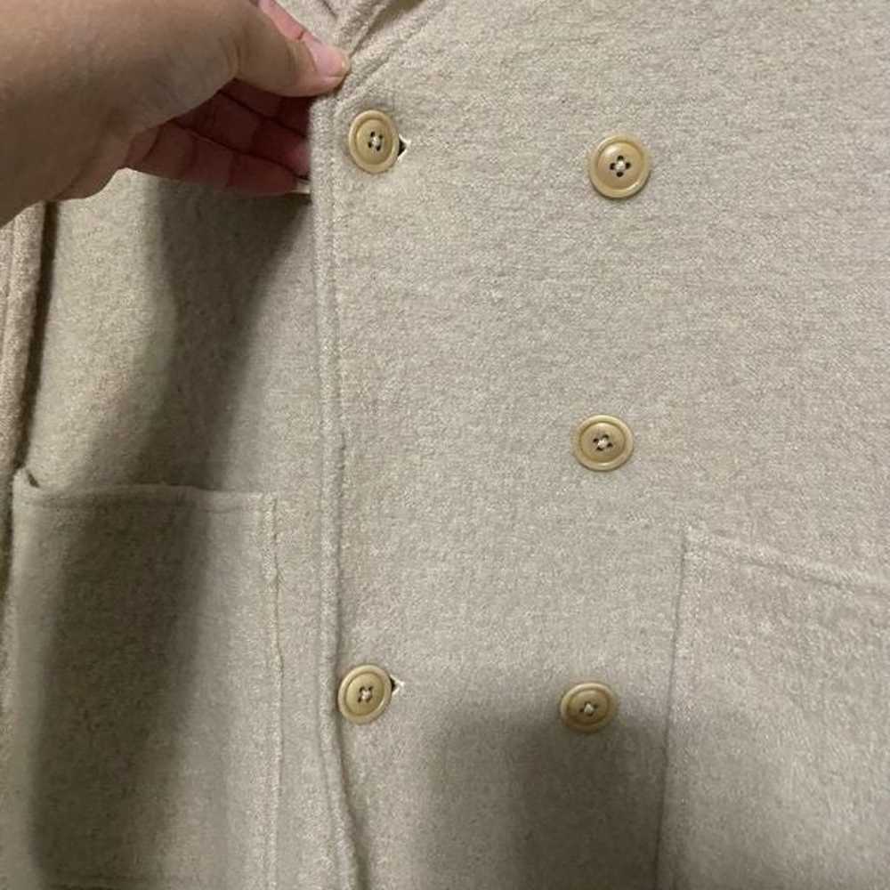 DKNY tan wool button coat - image 2