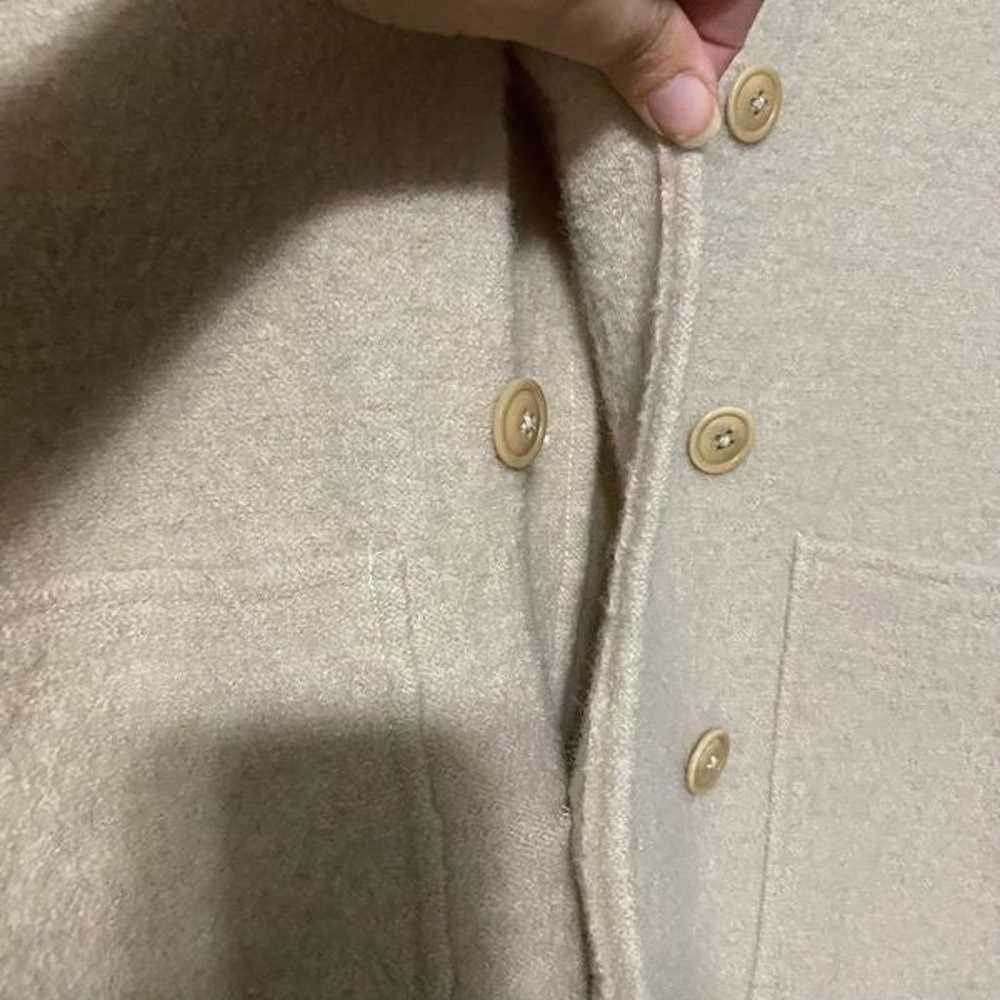 DKNY tan wool button coat - image 4