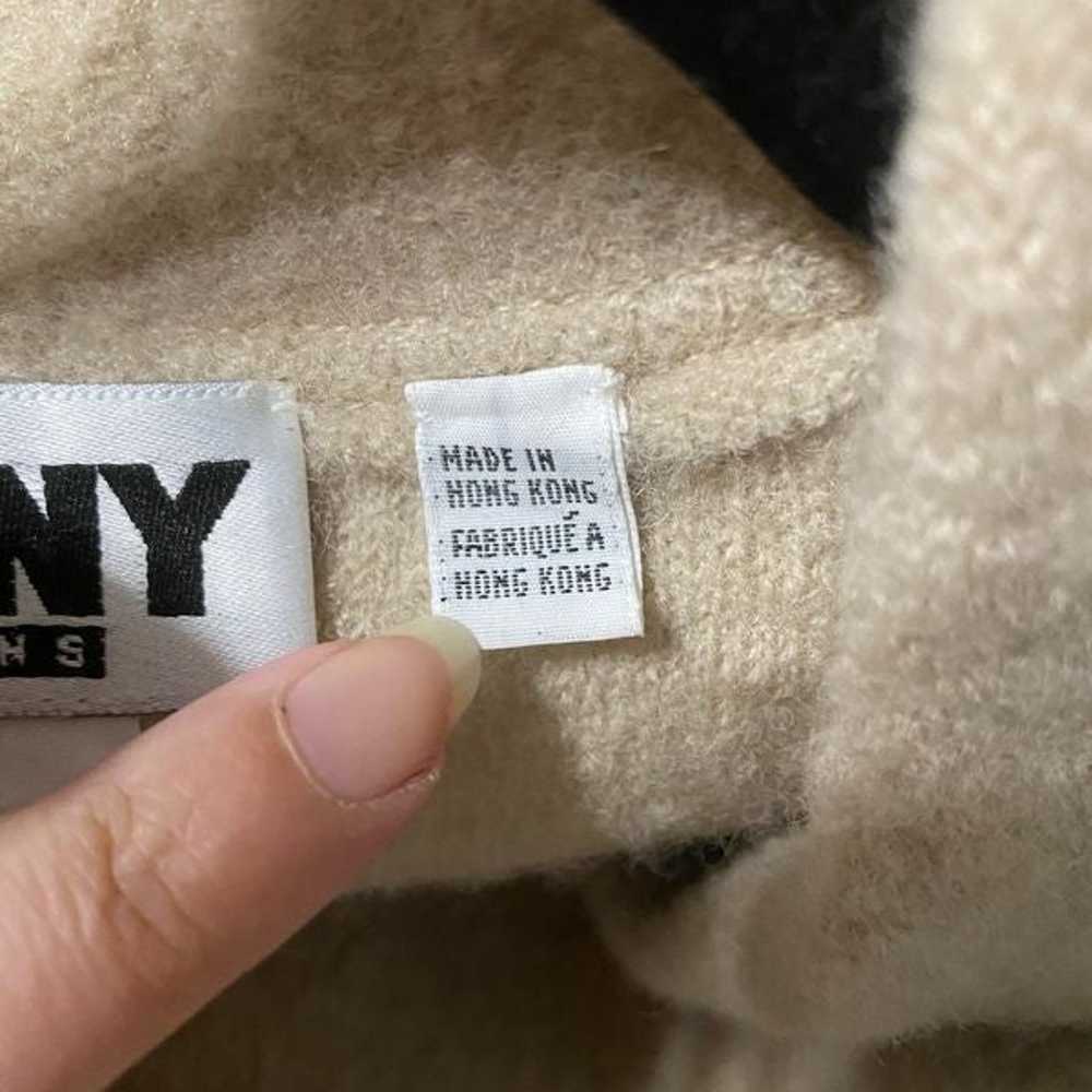 DKNY tan wool button coat - image 9