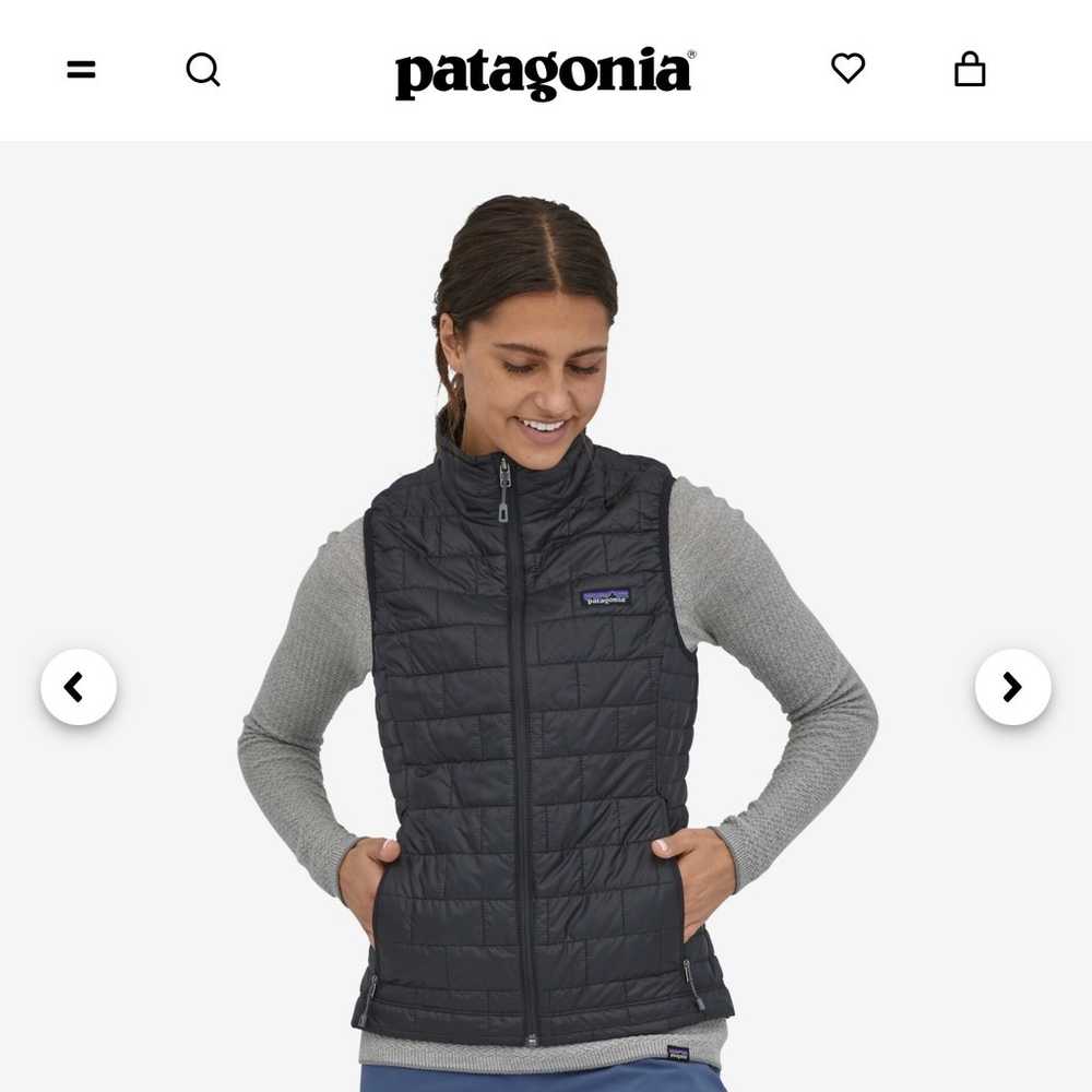 Patagonia White Nano Puffer Vest ~ Women's Large - image 6