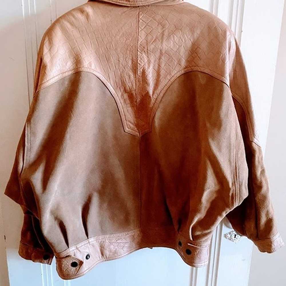 Vintage Winlit Brown Suede & Leather Jacket - Lar… - image 3