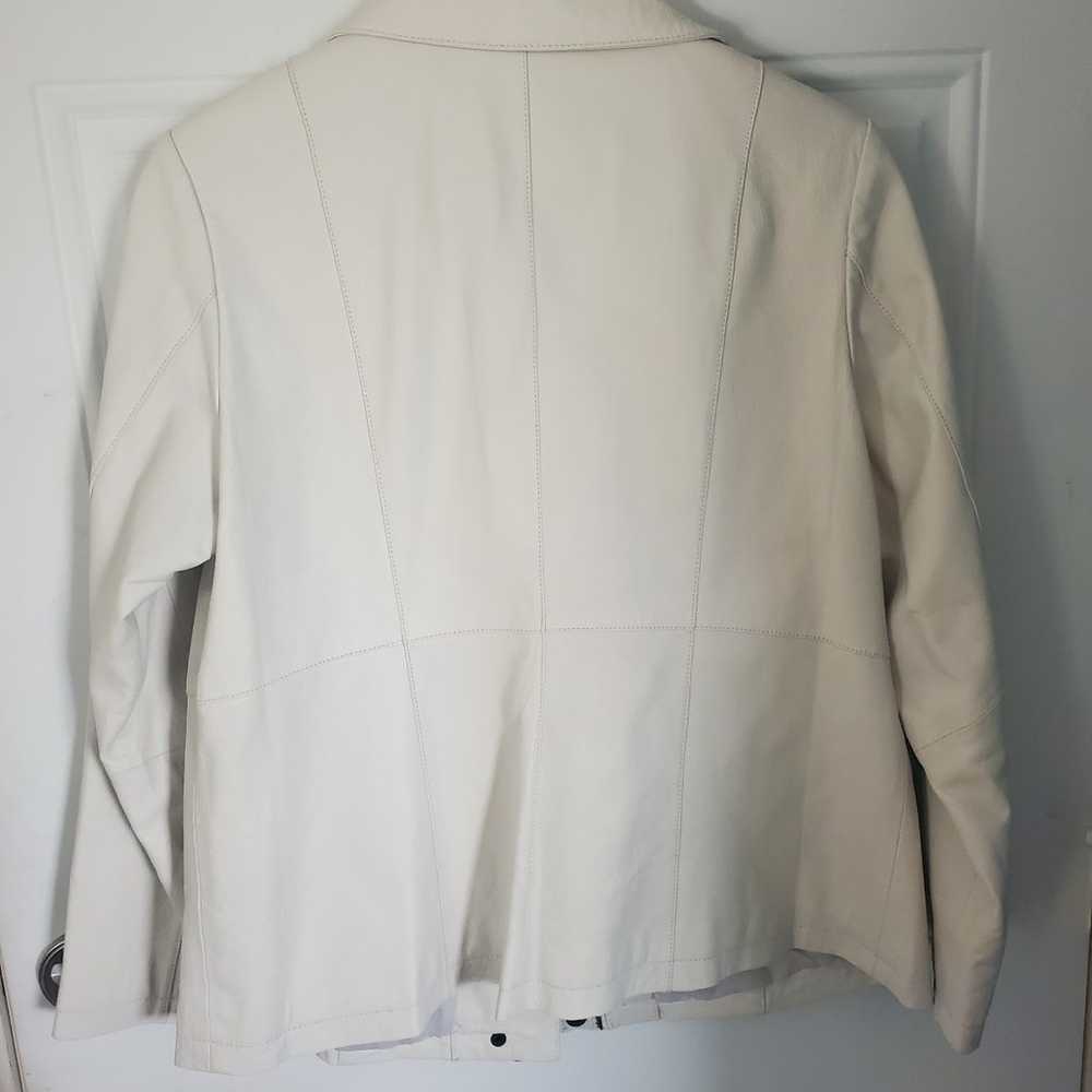 Jessica London off white leather Jacket - image 2