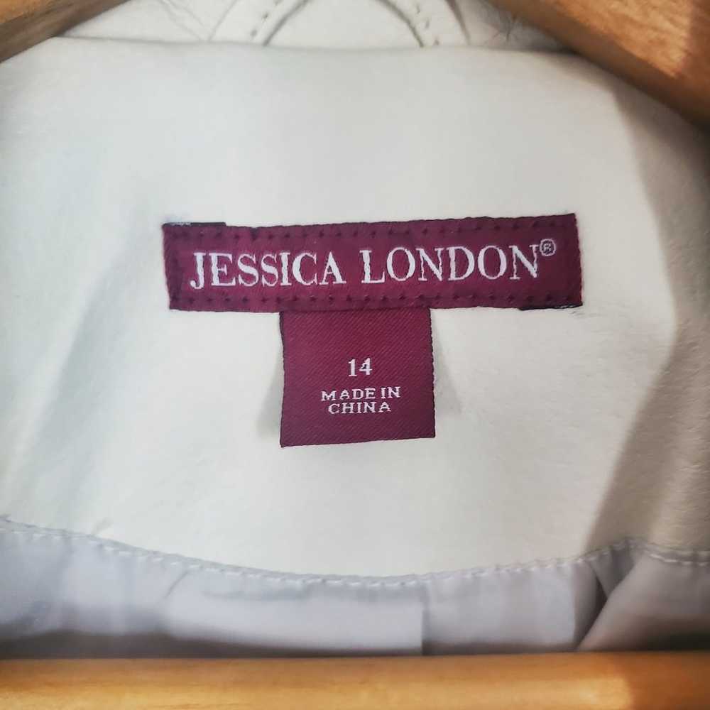 Jessica London off white leather Jacket - image 3