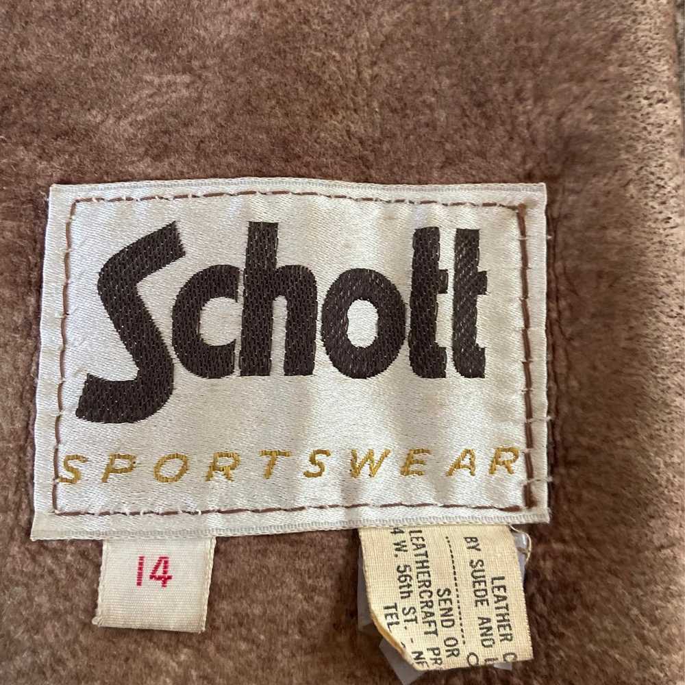 Womans Schott leather shepa lined coat - image 2