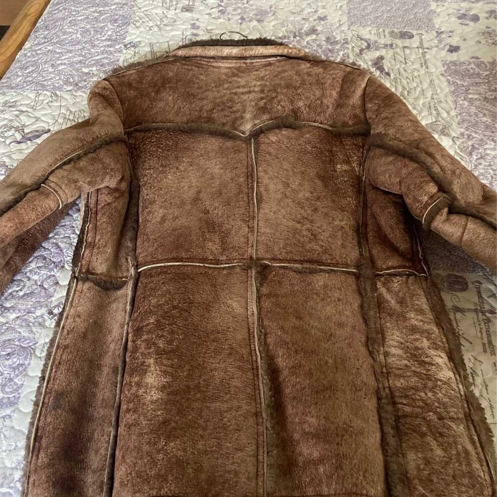 Womans Schott leather shepa lined coat - image 4