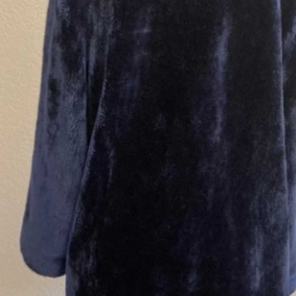 ILGWU vintage faux fur coat darkblue size L - image 6