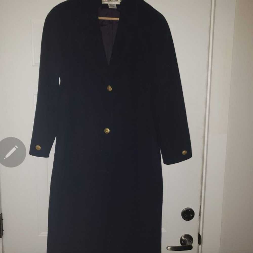 Womens Talbot long wool navy blue coat - image 1