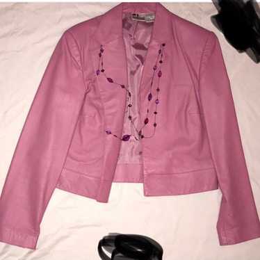 Pink leather jacket - image 1