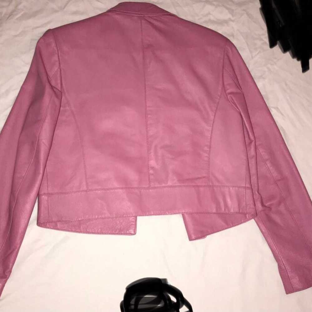 Pink leather jacket - image 2