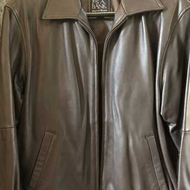 JoS A Banks Signature Leather Coat L - image 1