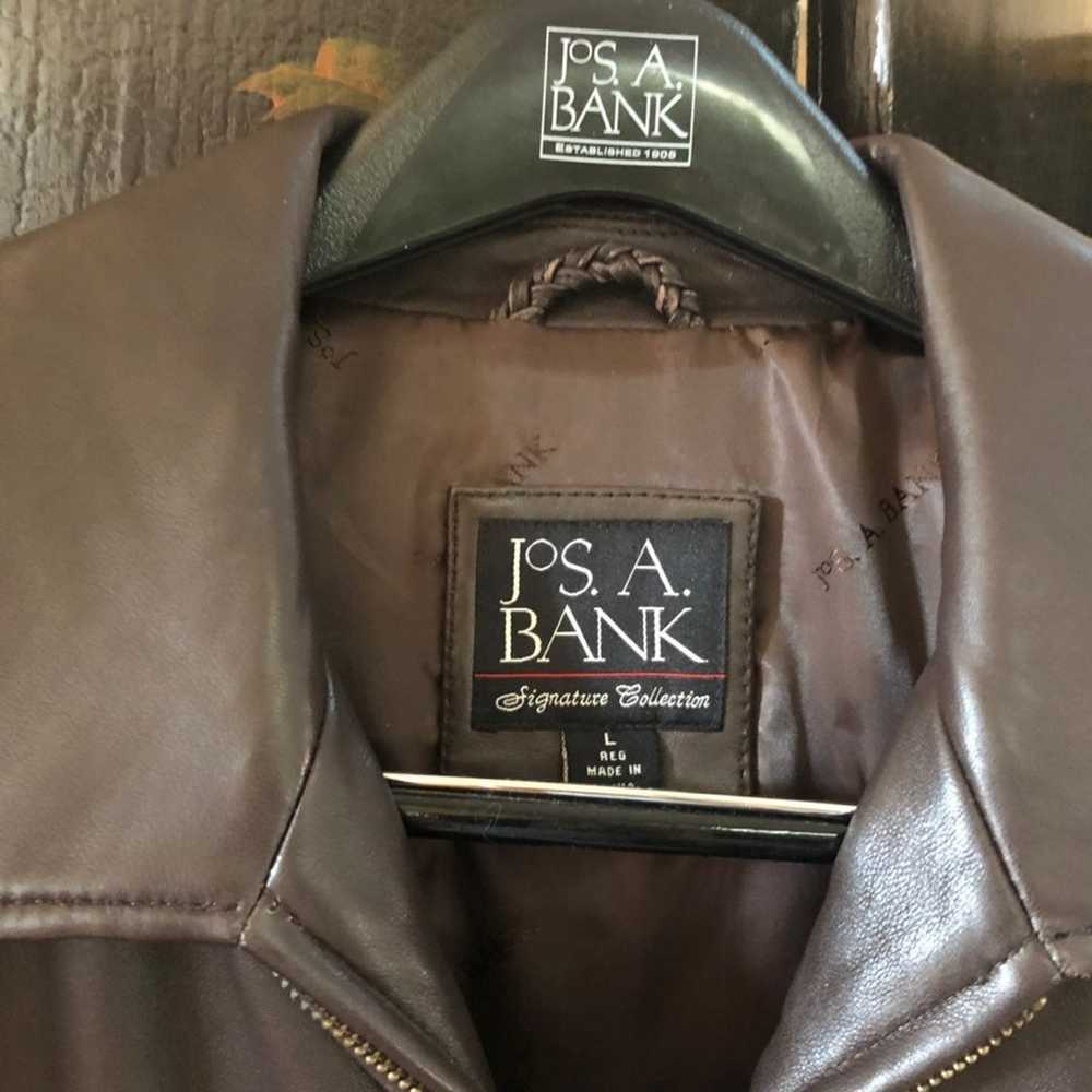JoS A Banks Signature Leather Coat L - image 3
