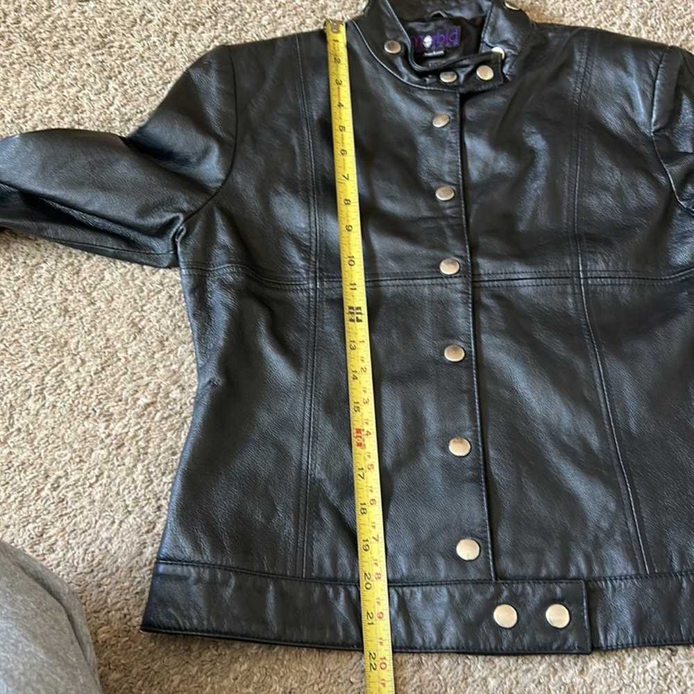 vtg morbid threads leather jacket - image 8