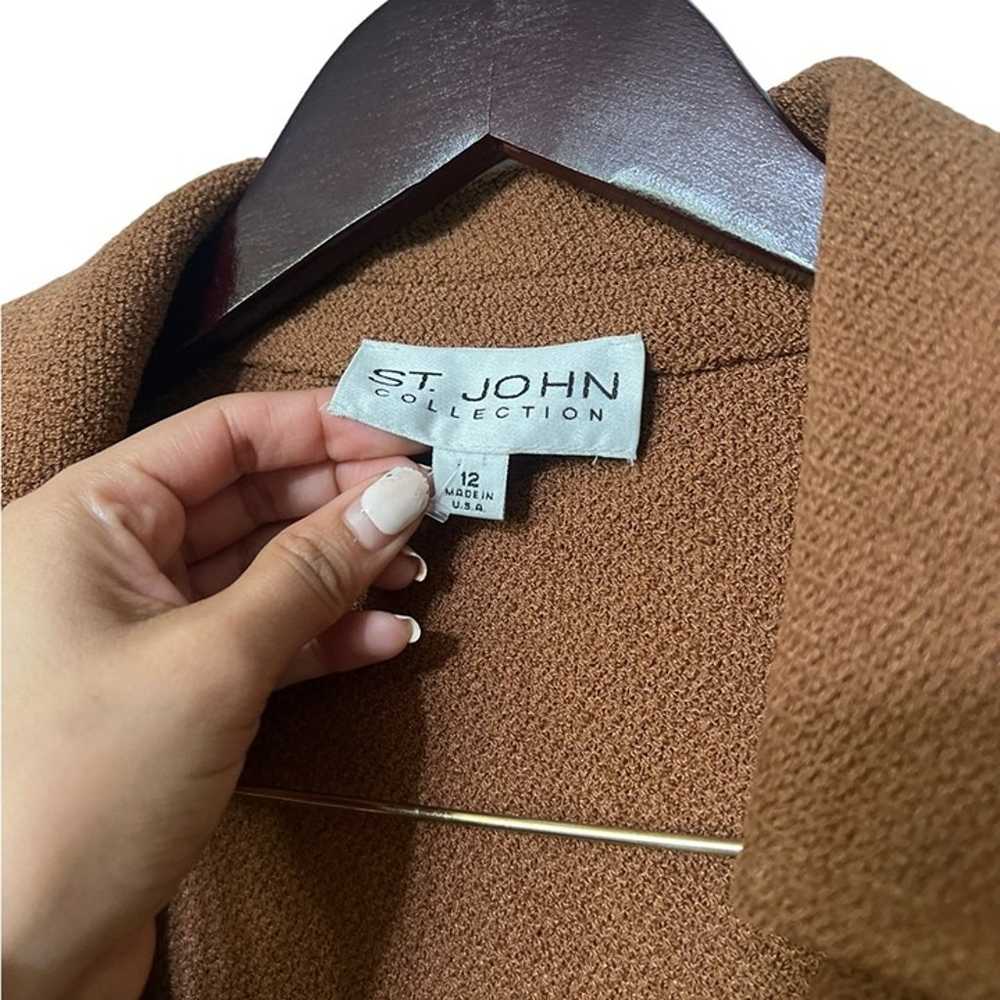 St John Tan Blazer Coat Jacket - image 4
