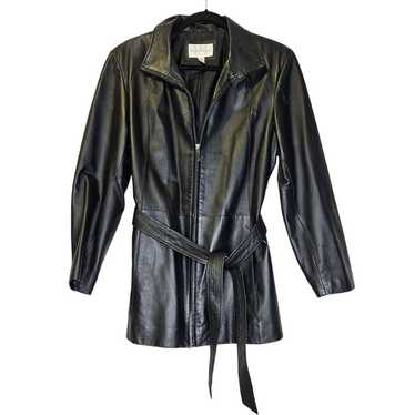 Vintage Y2K Worthington L Black Leather Full Zip … - image 1