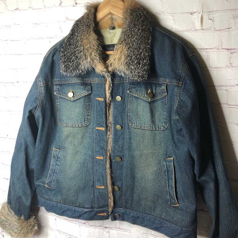 Damselle New York jean jacket with fur - image 3