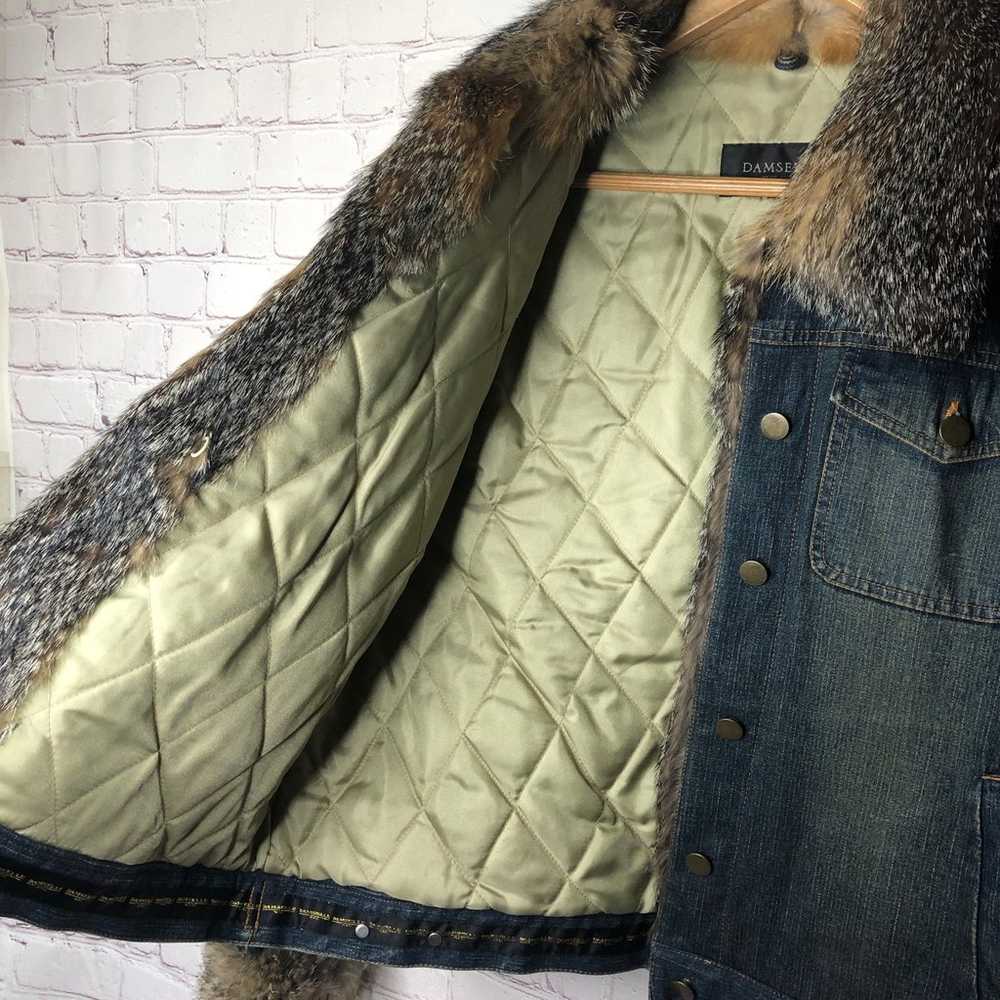 Damselle New York jean jacket with fur - image 4