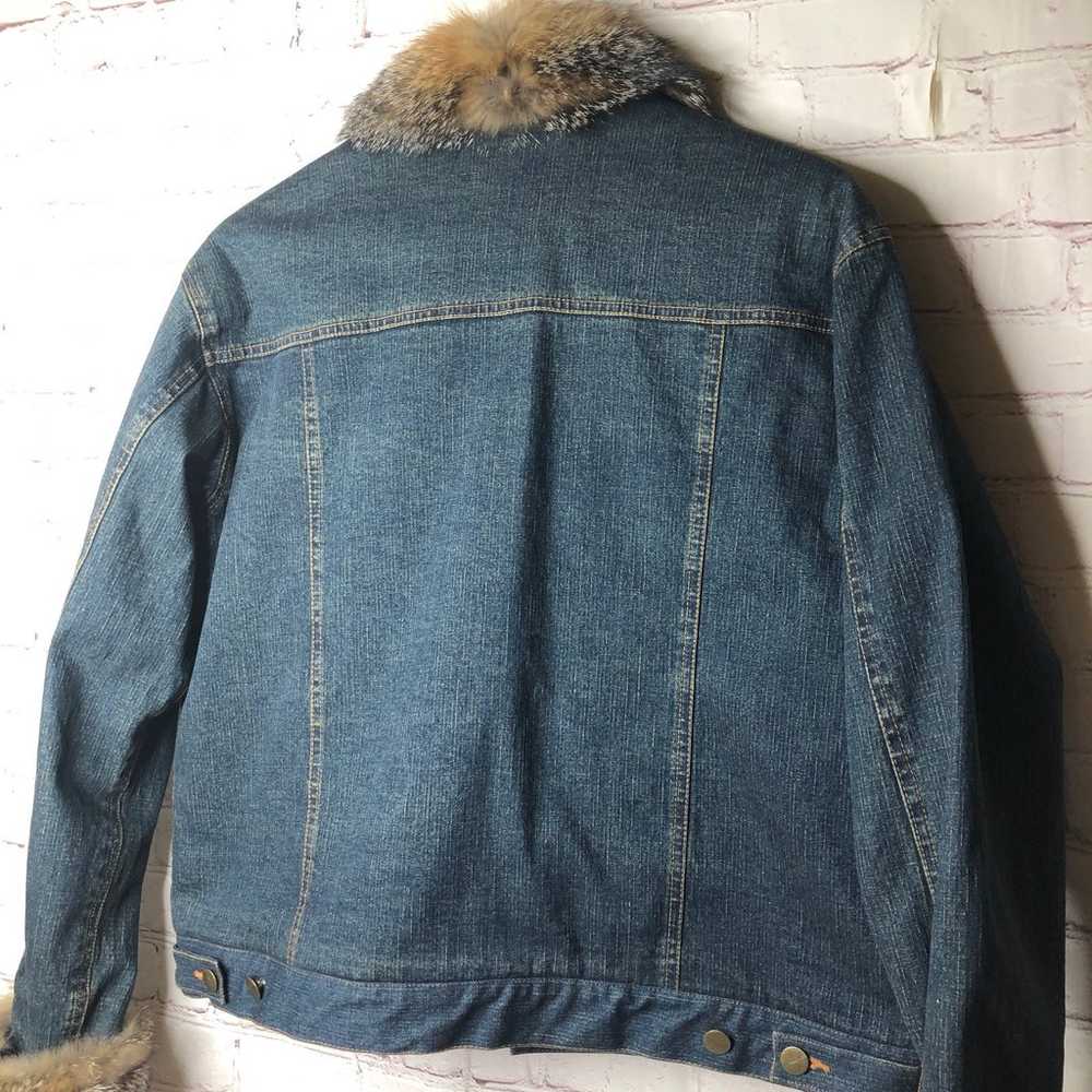 Damselle New York jean jacket with fur - image 7
