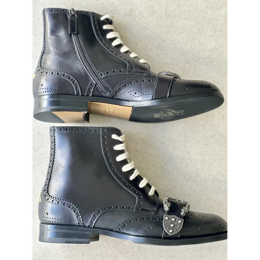 Gucci Queercore leather boots - image 6