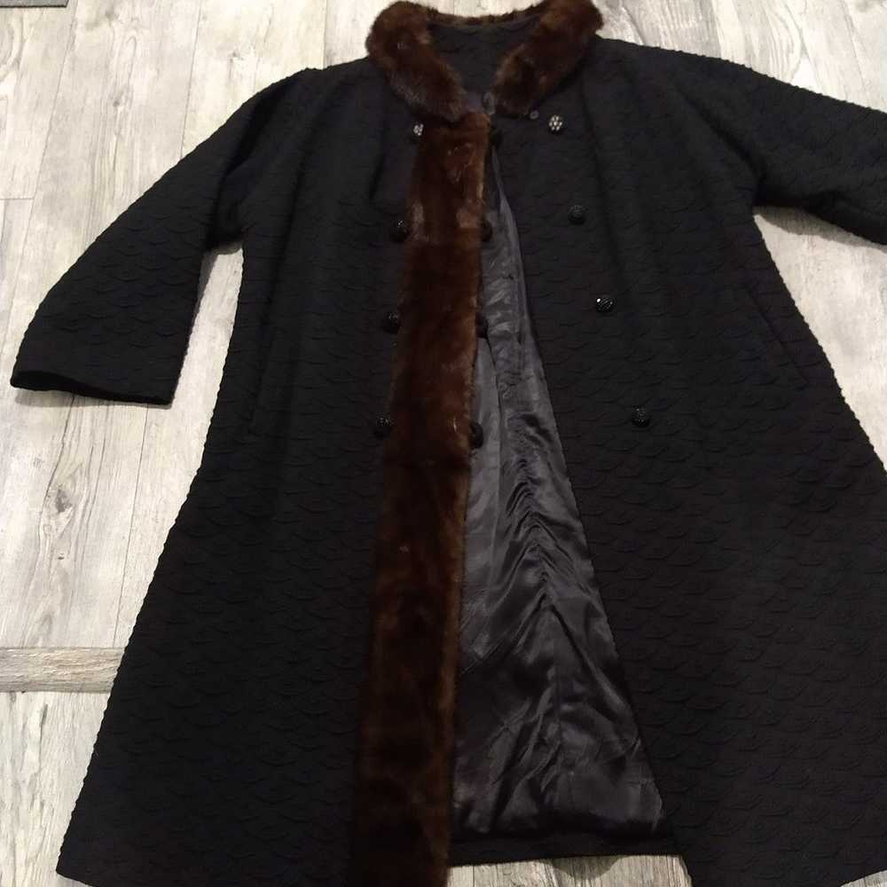 Black Persian wool Coat - image 4